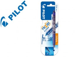 Bolígrafo Pilot Frixion Clicker borrable tinta azul claro